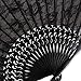 NSSTAR Lady's Girl's Vintage Retro Flower Lace Handheld Folding Hand Fan (Black) (Black)