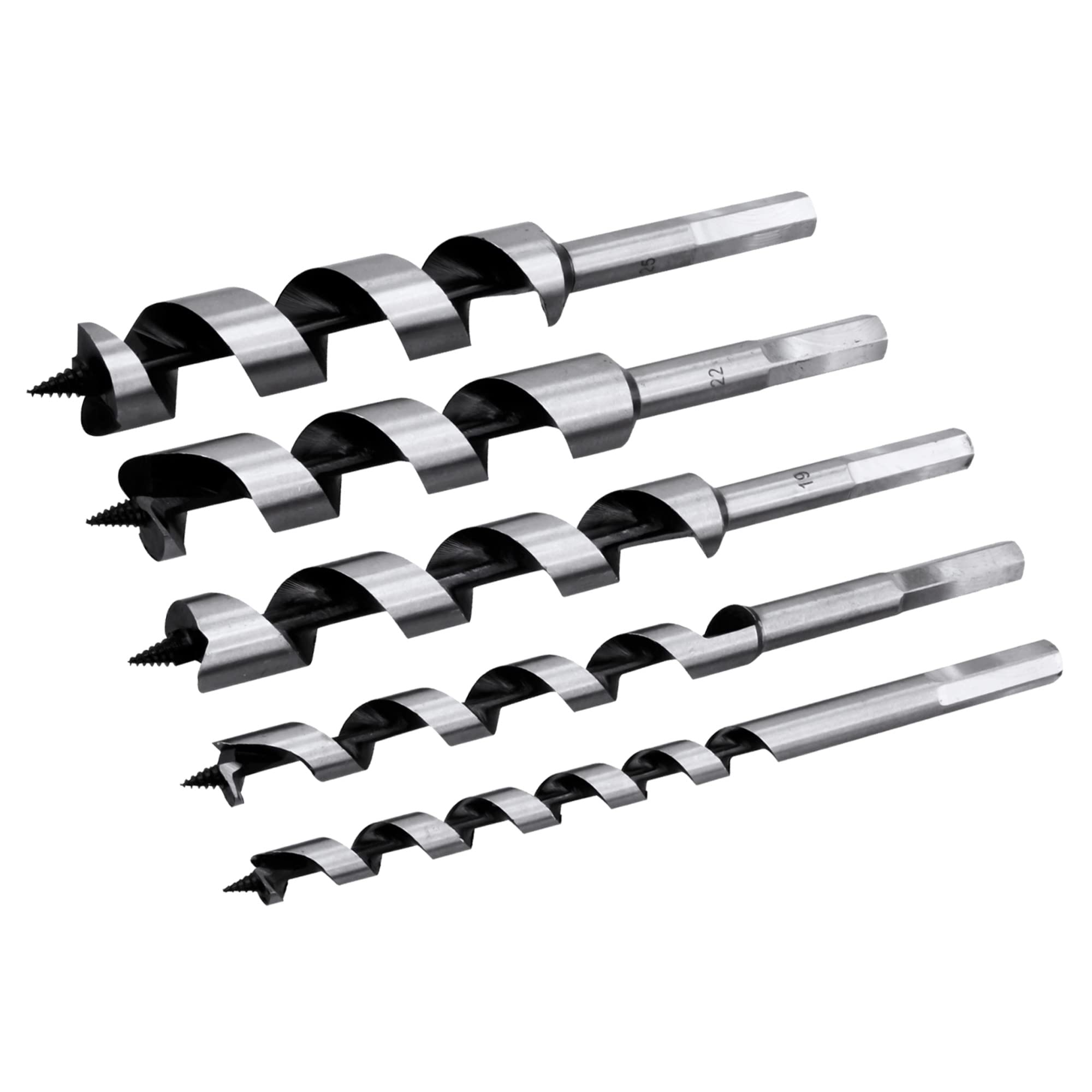 Rolson 48545 5 pc 200 mm Wood Auger Bit Set