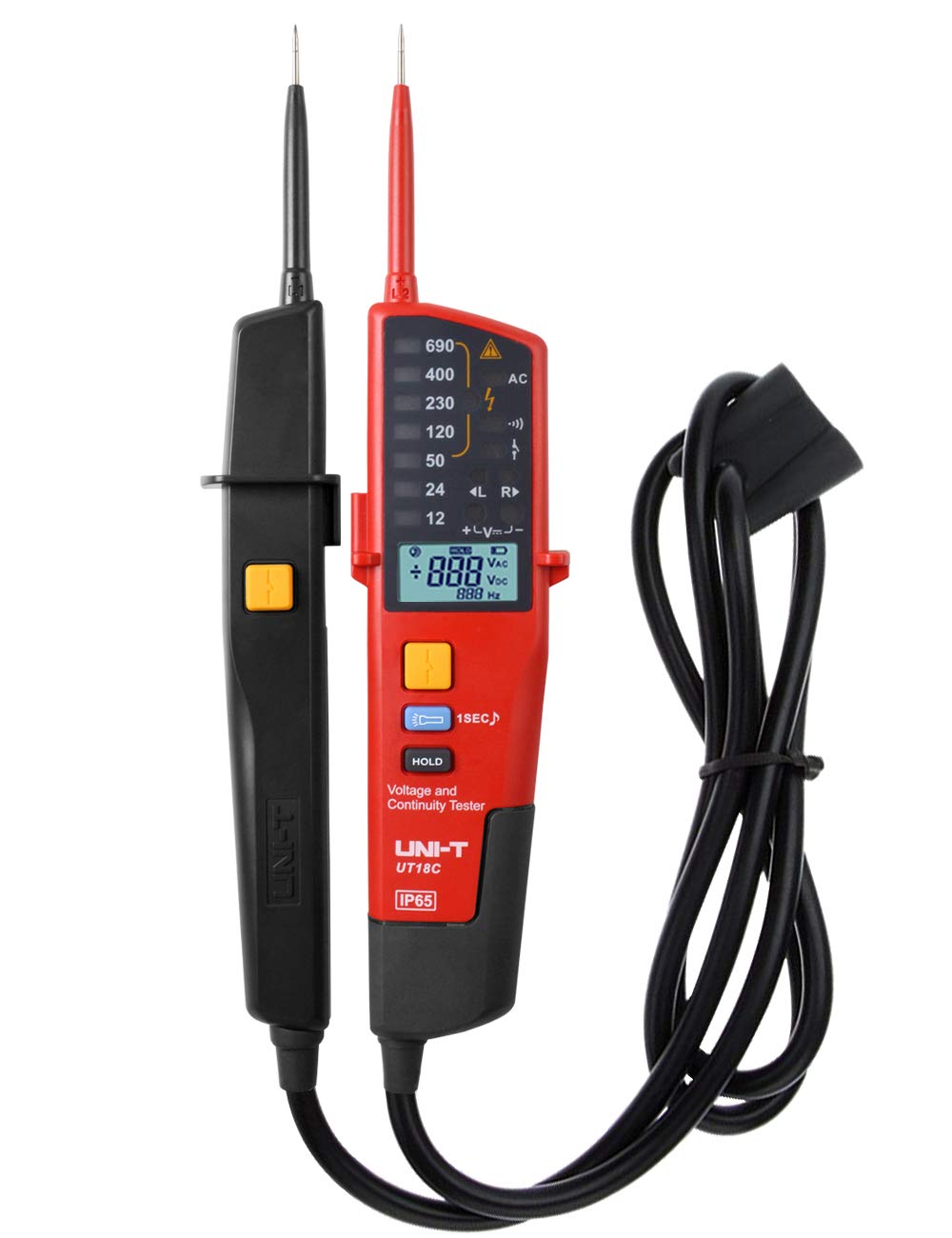 UNI-T UT18C Digital Voltage & Continuity Tester Auto Range fr RCD Phase Rotation