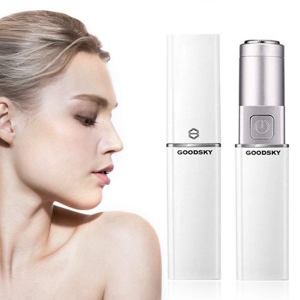 White Facial Hair Removal Women Electric Razor Painless Legs