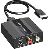 XPTSFDU HDMI ARC Adapter 4K60Hz HDMI ARC Audio Extractor with 3.5mm and L R Stereo Audio for HDTV Soundbar Speaker Amplifier