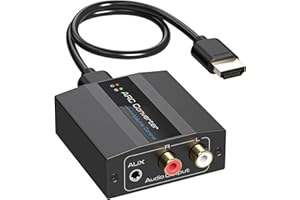 XPTSFDU HDMI ARC Adapter 4K60Hz HDMI ARC Audio Extractor with 3.5mm and L R Stereo Audio for HDTV Soundbar Speaker Amplifier