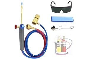Oxygen Propane Torch Kit Compatible with Oxygen/Propane/MAPP/MAP-Pro Gas, Includes Sparker, Hoses & Regulators(Bottles and Bo