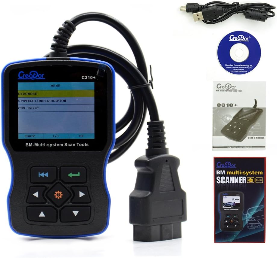 Creator C310+ For BMW Code Reader Airbag/ABS/SRS Diagnostic Scan Tool OBDII Multi System Code Scanner For BMW Diagnostic Tool