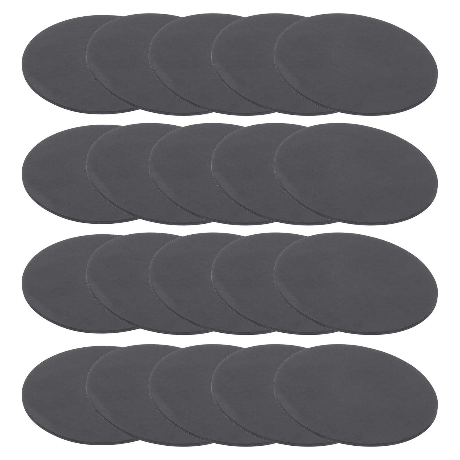 PATIKIL Rubber Solid Discs Washers, 20 Pcs 65mm OD x 1.5mm Thick Rubber Round Gasket Pad Bushings Spacer Washer for DIY Gasket Craft, Black