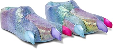 rainbow monster slippers