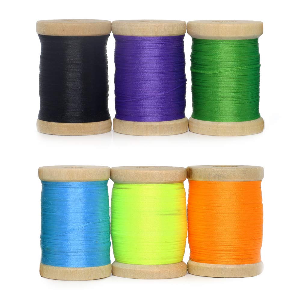 YZD Fly Tying Thread and Materials Kit for Wet Dry Nymph Flies Making - Fishing Supplies With Chenille Wire (E)