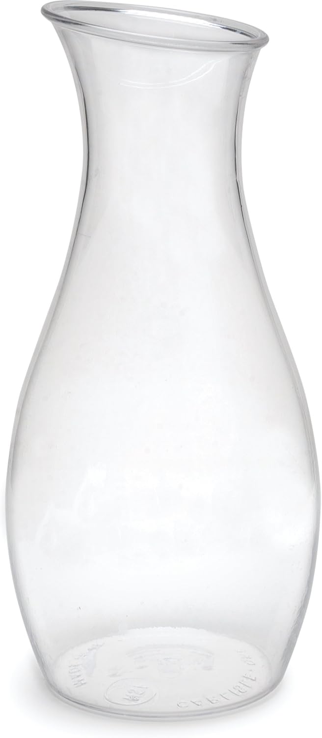 Carlisle 7090307 Cascata Carafe Juice Jar Beverage Decanter Only, Plastic, 1.5 L, Clear