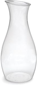 Carlisle 7090307 Cascata Carafe Juice Jar Beverage Decanter Only, Plastic, 1.5 L, Clear