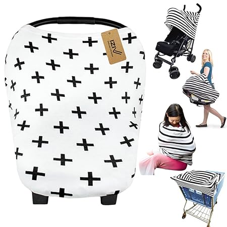 iZiv Ultrasoft 4-in-1 Mehrzweck-Baby Stretchy Abdeckung Auto Sitz Baldachin/Krankenpflege Abdeckung/Warenkorb Cover/Infinity 