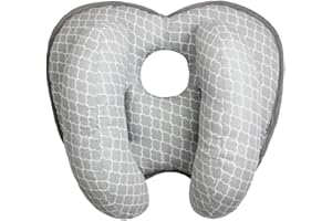 vocheer 2 in 1 Baby Travel Pillow, Baby Head Support Pillow Stroller Pillow with Banana Neck Pillow for Newborn, Grey…