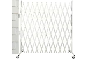 YJEUZCD Folding Security Gate, Retractable Scissor Gate With Casters, Flexible Expanding Fence, Industrial Schools Traffic Ba