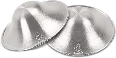 Boboduck Silver Nipple Shields 999 Silver Cups Large for Breastfeeding
