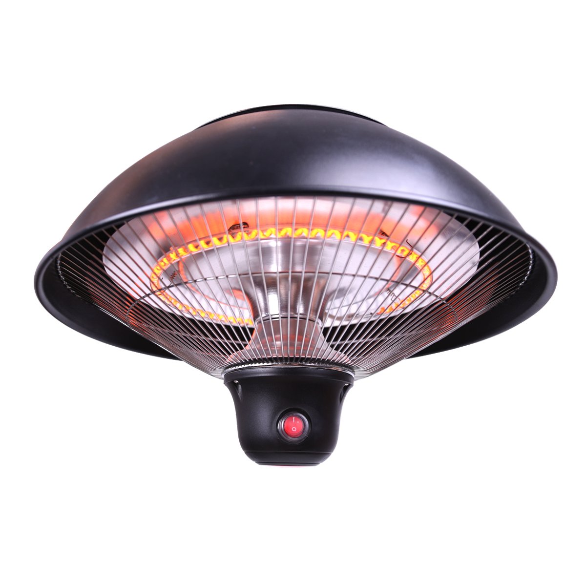 Sundate Hanging Patio Heater, Electric Halogen Patio Heater with LED