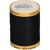 Gutermann Natural Cotton Thread Solids 876yd, Black