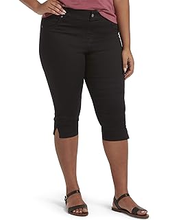 utopia by hue high waist denim capri