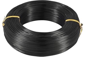 Cheriswelry 980 Feet 20 Gauge Black Aluminum Wire Bendable Metal Craft Wire Flexible Soft Jewelry Beading Wire 0.8mm for Sculpting Armature Artistic Floral Garden Wrapping DIY Craft