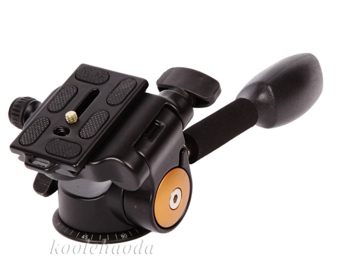 Koolehaoda Camera Tripod Head 360° Rotation Three-dimensional Head with Quick Release Plate for DSLR Camera Tripod Monopod