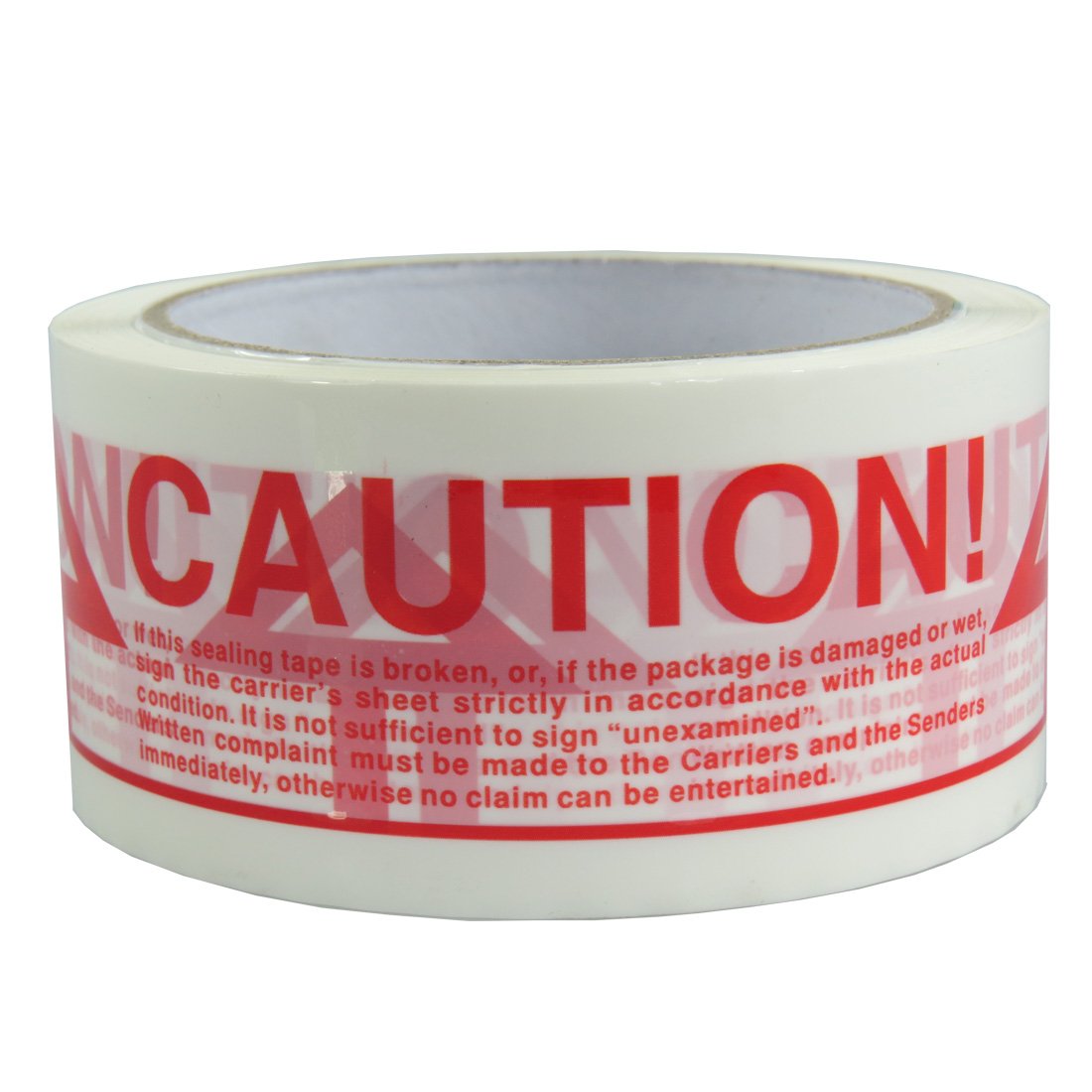 Triplast 48 mm x 66 m Caution Printed Low Noise Parcel Packing Tape (Pack of 2)