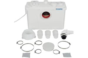 HOCANFLO 700Pro Macerator Pump, Up to 29.5 ft, Upflush Toilet Pump with 4 Water Inlets for Sewerage Pump Domestic Waste Water Bathroom Toilet Sink (700Watt)