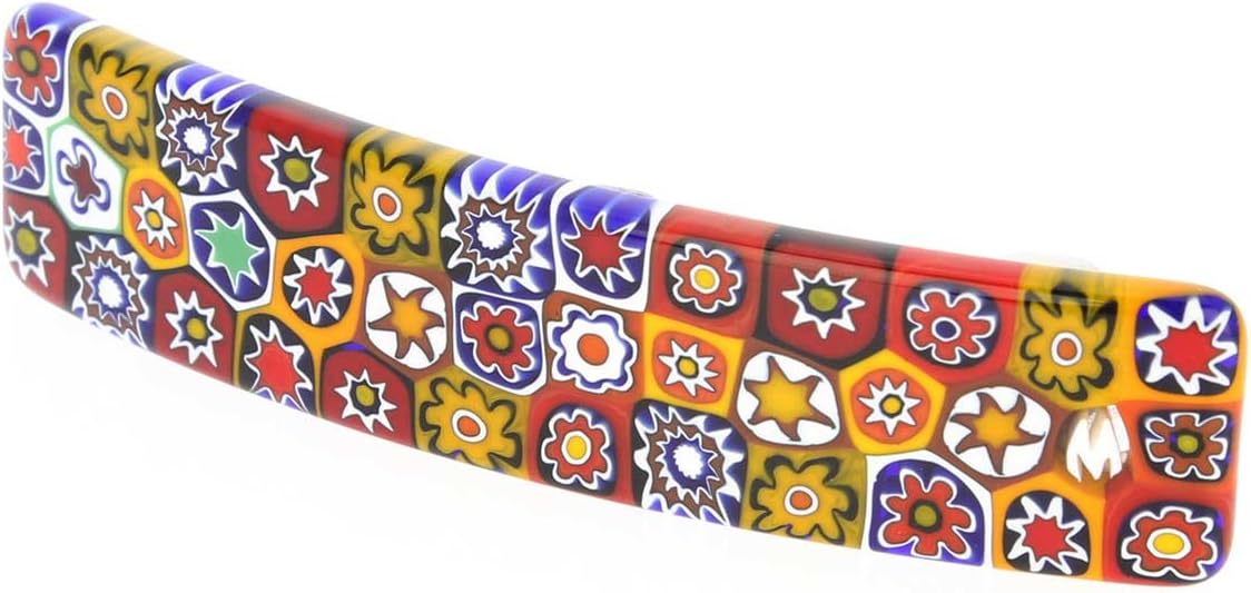 Color Splash Millefiori Murano Glass Hair Clip by GlassOfVenice