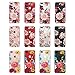 iPhone 7 Case, iPhone 8 Case, [3-Pack] CarterLily Watercolor Flowers Floral Pattern Soft Clear Flexible TPU Back Case for iPhone 7 iPhone 8 4.7'' - Watercolor Flowers