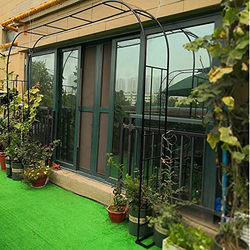 ZBYL Metall Rosenbogen, Wetterfeste Torbogen Rankenbogen, Rostfrei Rosenbogen Gartenbogen Rankhilfe Metall Pergola… – Bild 7