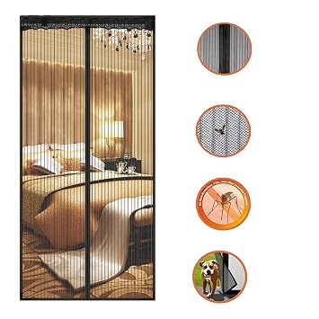 Amazon De Haning Schwarz Insektenschutz Vorhang Terrassentur