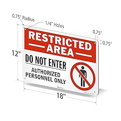 SmartSign 12" x 18" 'Restricted Area Do Not