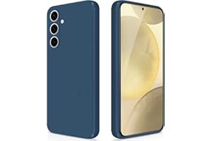 GiiYoon Silicone Case Compatible with Samsung Galaxy S24, Full Body Silky Soft Touch Phone Case with Camera Protection, Shockproof Cover with Microfiber Lining, Blue
