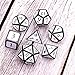 HESTYA 7 Pieces Metal Dices Set Game Polyhedral Solid Metal Dice Set with Storage Bag for Role Playing Game Math Teaching