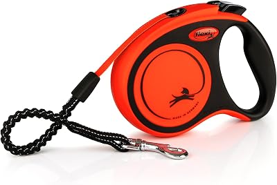 flexi Xtreme S Tape 5 m Black/Orange Retractable Dog Leash up to 20 kg