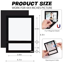 STTMGN Magnetic Picture Frame 4X4 with ID