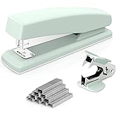 Deli Stapler, Desktop Stapler, Office Staplers, 25 Sheet Capacity, Includes 1000 Staples and Staple Remover, Green