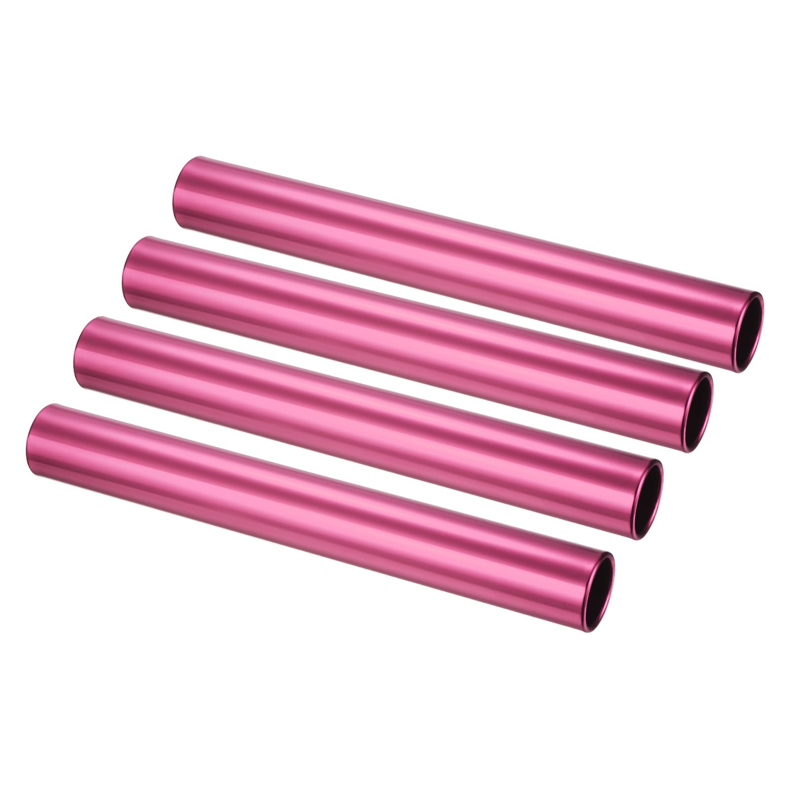 PATIKIL Aluminum Relay Batons, 4 Pcs Field Track Relay Events Baton for Race Gym Track and Field Equipment Class Games Outdoor Sports Running Practice, Pink