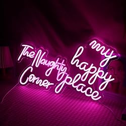 QiaoFei LED "The Naughty Corner" Neon Sign Pink