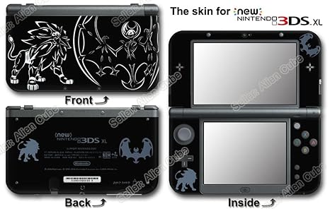 Amazon Com Pokemon Sun Moon Solgaleo Lunala Go Cool Skin Decal Sticker Cover For New 3ds Xl Video Games
