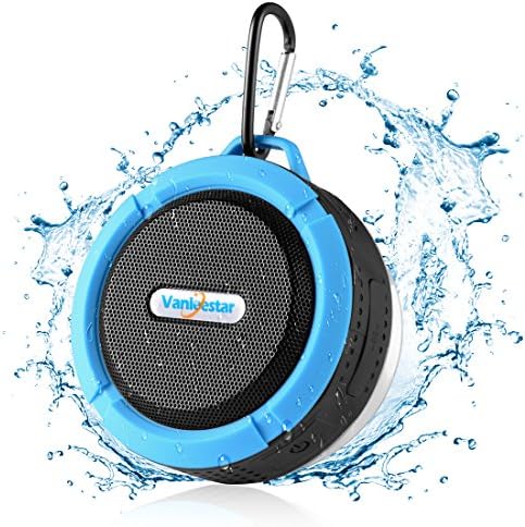Bluetooth Speakers, Vanleestar Portable Wireless Waterproof Speaker With 5W Driver Enhanced Bass and HD Sound, Suction Cup, Built-in Mic and TF Card, Pairs with All Bluetooth Devices (Random Color)