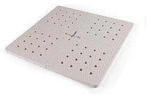 BOWERBIRD Original Anti-Fatigue Shower Stall Mat - Extra Thick and Soft Foam Material Comfortably Cushions Your Feet - Square - 4 Interlocking Tiles