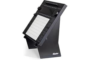 HEADLINER LOS ANGELES Headliner Adjustable Steel Desktop Production Stand; 55˚ Degree Angle; Fits Larger Desktop Synths, Samplers, Effects Modules, Drum Machines and more Music Production Gear for your Studio