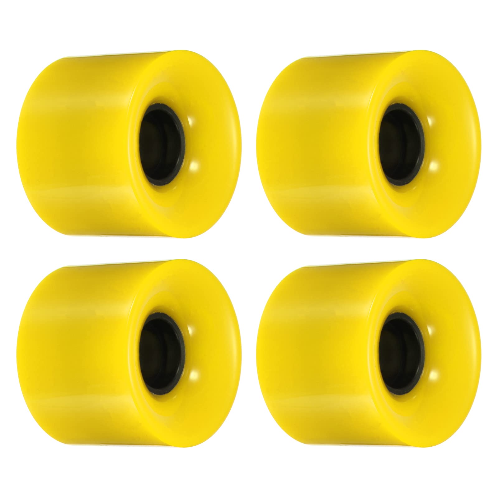 PATIKIL 60mm Longboard Wheels, 4 Pack Skateboard Wheel Street Wheels for Skateboards Cruiser Wheels Replacement 78A, Yellow