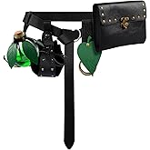 Women Medieval Leather Belt Potion Bottle Bag, Renaissance Faire Belt Pouch Skirt Hike Set, Medieval Festival Cosplay Halloween Costume Accessories