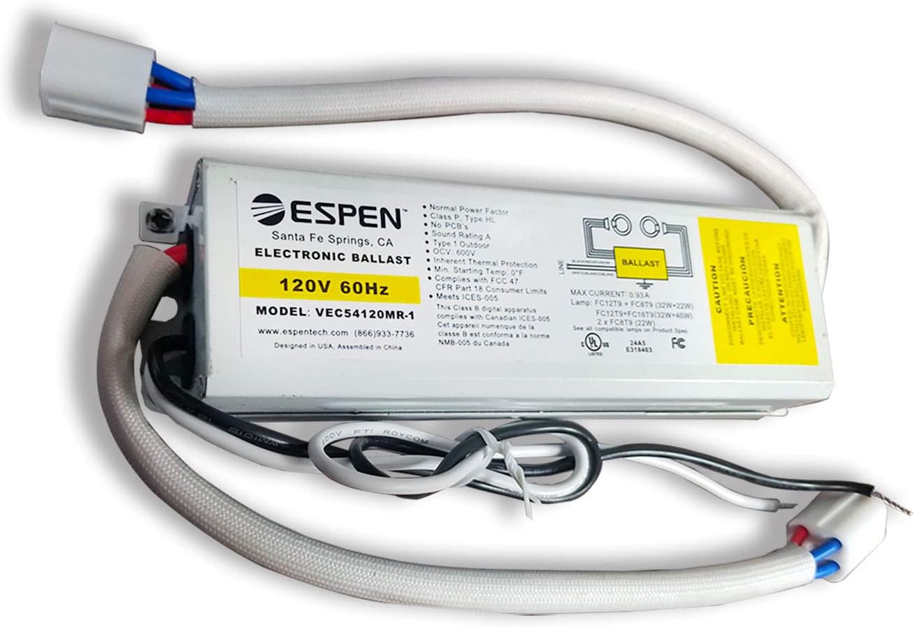 Espen Electronic Ballast VEC54120MR1 for Circular Lamps. For 2 x FC8T9
