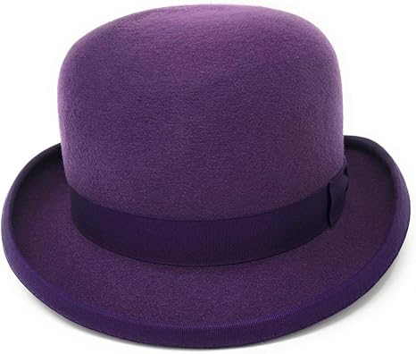 purple bowler hat