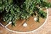 Imperial Home Christmas Tree Skirt, Rustic Christmas Tree Stand Cover, Home Decoration, Holiday Party Decor, Xmas Tree Decorations, Burlap, Snowflake Design, 36
