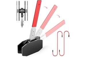 AFS QIORE Brake Caliper Compression Tool Heavy-Duty, Caliper Piston Compressor Tool with 360 Rotating Ratche, Professional Caliper Tool Brake Pad Spreader for Car Disc Brake Repair, Single Twin Quad Piston-Red