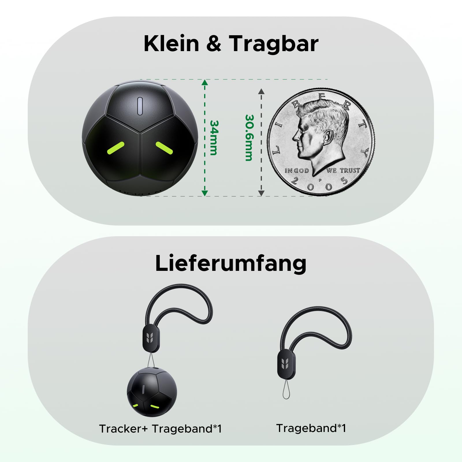 UGREEN FineTrack 2 Fußball kompatibel mit Apple Find My (nur iOS), Schlüsselfinder mit 110dB, IP68, kein Aufladen nötig, GPS Tracker, Tracker für Koffer, Keys, Rucksack 9