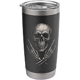 Rock &amp; Rock Music, Rock On &amp; Rock Hand | Skull, Rocker Stainless Steel Insulated Tumbler