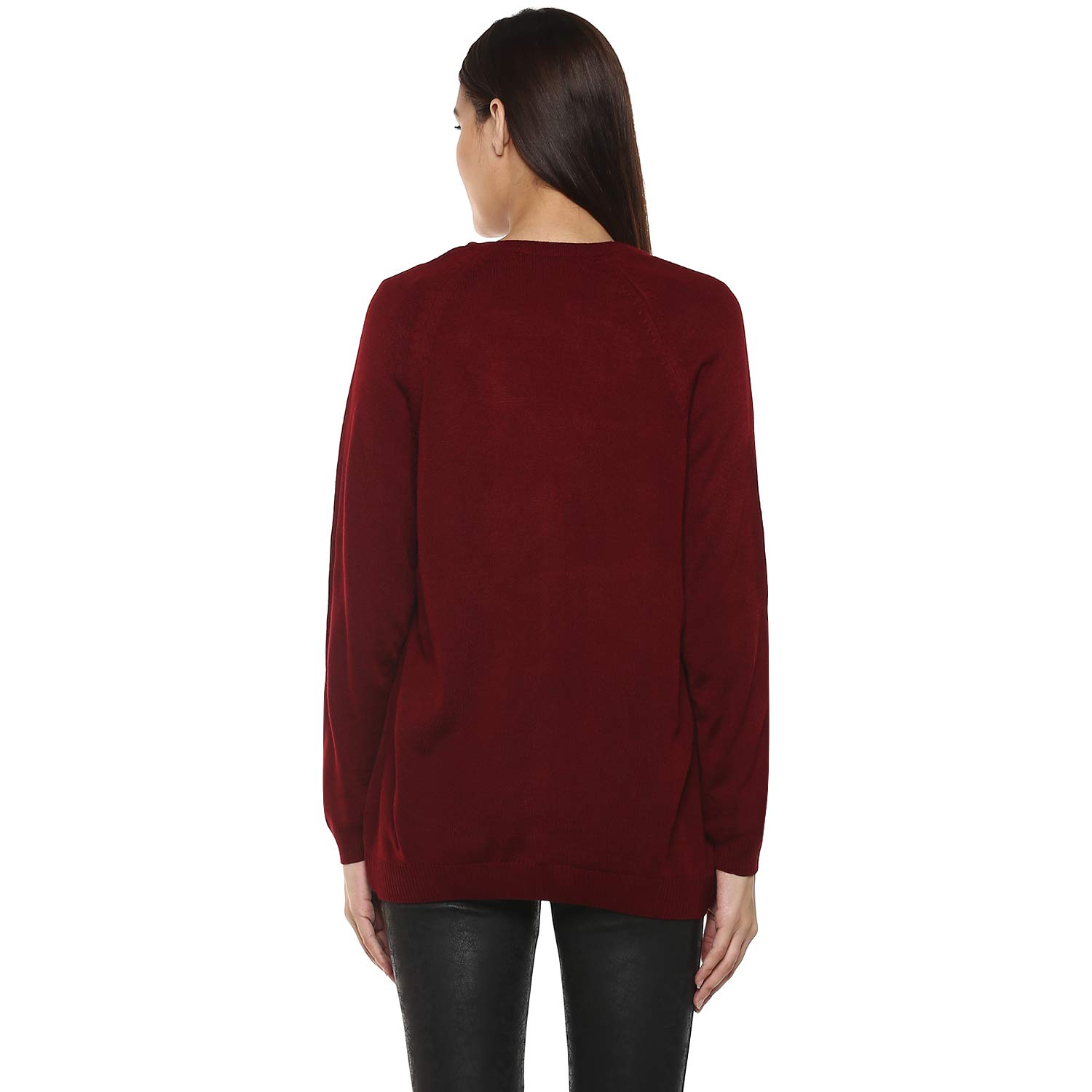cayman women maroon solid cardigan