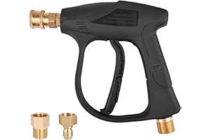 High Pressure Washer Gun Kit 3000 PSI Power Washer Spray Gun M22-14mm/15mm Fitting and 3/8" Quick Connector with 1/4" Quick Connector